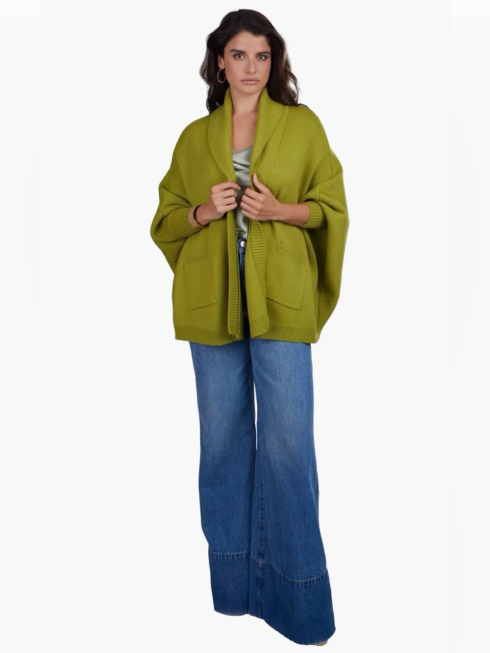 SAACHI Knit Poncho/Cardigan Sweater